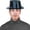 Black Topper Hat, variant on PMU Thanksgiving Pilgrim Hat, Black with Silver Buckle, Pack of 1