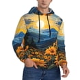 thumbnail image 2 of Salouo Elegant Sunset Sunflower Pattern Men's Fall Hoodie Sweatshirt,Sport Hoodie with Pockets for Men Pullover Casual Hooded Sweatshirt-XX-Large, 2 of 7