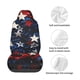 thumbnail image 4 of Balery Red Blue White Stars Funda de Asiento para Auto con Diseño - Cubierta Frontal Suave y Transpirable con Protector Antideslizante- 1 Unidad, 4 of 5