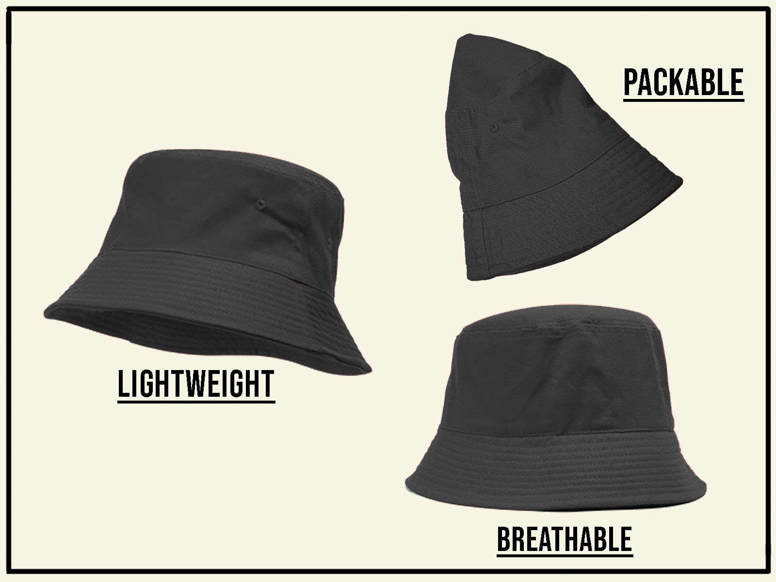 帽子 everyone bucket hat (BLACK) SIZE L 70c44686-5879-47cf-8417-