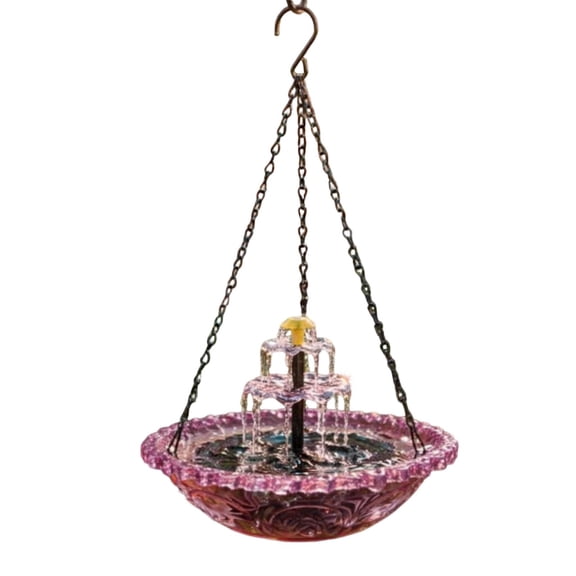 Hanging Hummingbird Feeder – Outdoor Nectar Feeder for Garden, Flower Shaped, Easy to Fill and Clean, Attracts Hummingbirds(Purple)