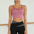 thumbnail image 4 of idosla Womens Crop Tank Tops with Built in Bras Breathable Wrap Ruched Athletic Workout Yoga Sleeveless Tops (Pink, M), 4 of 6