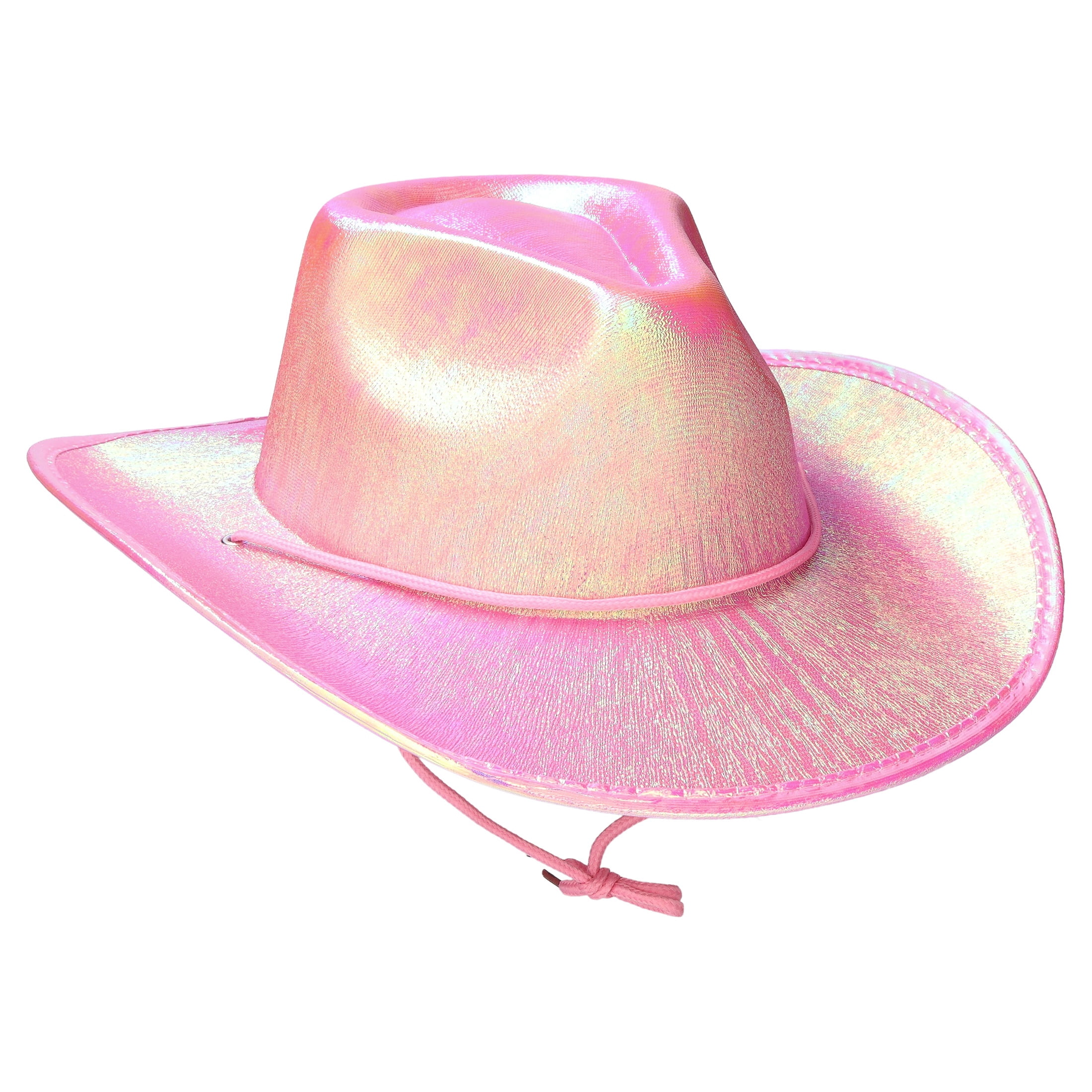 Iridescent Cowboy Hat Costume Accessory for Adults, Pink, Halloween by Way To Celebrate