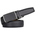 thumbnail image 2 of Men's Comfort Genuine Leather Ratchet Dress Belt 1 1/8" Wide with Automatic Click Buckle Suit Pant Size 28"-44", 2 of 14