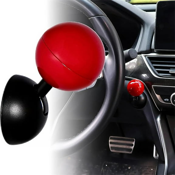 OFFCURVE Car Joystick Push Start Button Cover, Red, Metal Push to Start Accessories, 1 Pack