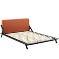 thumbnail image 2 of Luella Queen Upholstered Fabric Platform Bed - Cappuccino Orange, 2 of 5