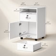 thumbnail image 3 of HOMCOM Armoire de Rangement de Documents Roulante 24 Pouces pour Imprimante de Bureau à Domicile, 3 of 10