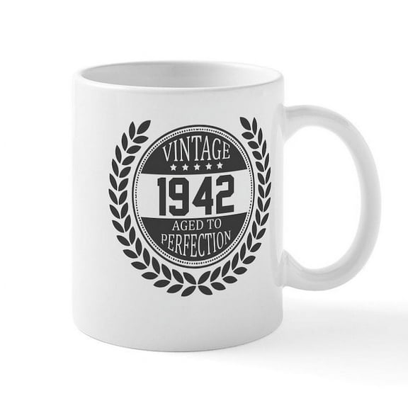 CafePress - Vintage 1942 Aged To Perfection Mugs - 11 oz Ceramic Mug - Novelty Coffee Tea Cup