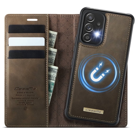 Funda Billetera Desmontable Magnética 2 en 1 para Samsung Galaxy A53 5G con Tarjetero para Mujer y Hombre,Cuero PU Retro 【Bloqueo RFID】 Funda con soporte a prueba de golpes