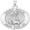 Sterling Silver, variant on Saint Roch Religious Medal - 2/3 inch Size of Dime, Sterling Silver