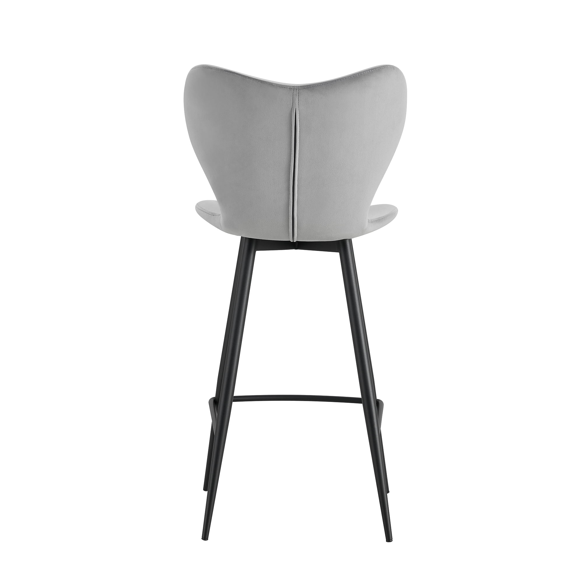 Resenkos Upholstered Velvet Bar Height Barstool Set of 2 with Back and Metal Legs, Modern Counter Height Dining Chair Grey Resenkos Upholstered Velvet Bar Height Barstool Set of 2 with Back and Metal Legs, Modern Counter Height Dining Chair Grey