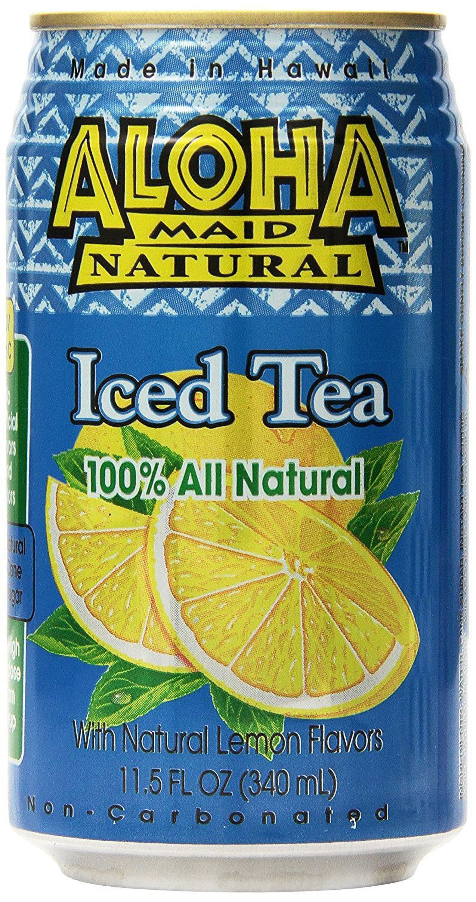 Aloha Iced Tea With Natural Lemon Flavors, 11.5 oz (Pack of 6)