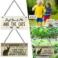 thumbnail image 5 of JJKBVCLO Wooden Sign Cat Tag Rectangular Wood Decoration Pet Slogan Pendant Decoration, 5 of 5