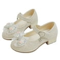 thumbnail image 3 of Ccpelsie Little/Big Girls Wedding Party Heel Princess Shoes Girls Dress Shoes for Kid Toddler(Gold,12.5), 3 of 8