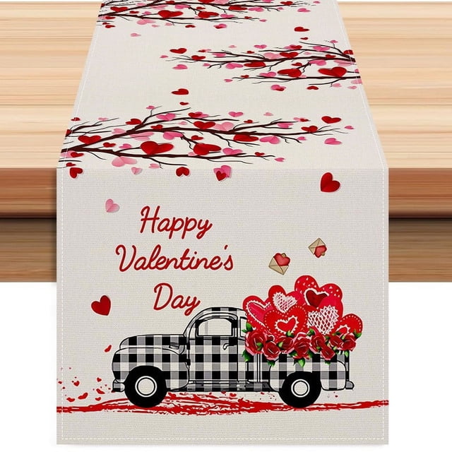 Binmer Christmas Valentine's Day Table Flag Car Festival Home Kitchen Atmospheres Decoration Tablecloth Crossborder Linen Tea Table Cloth