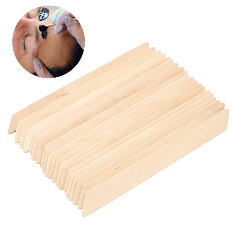 Wooden Craft Sticks, Wax Applicator Wax Sticks 20pcs For Eyebrows/Bikini  Areas/Face 