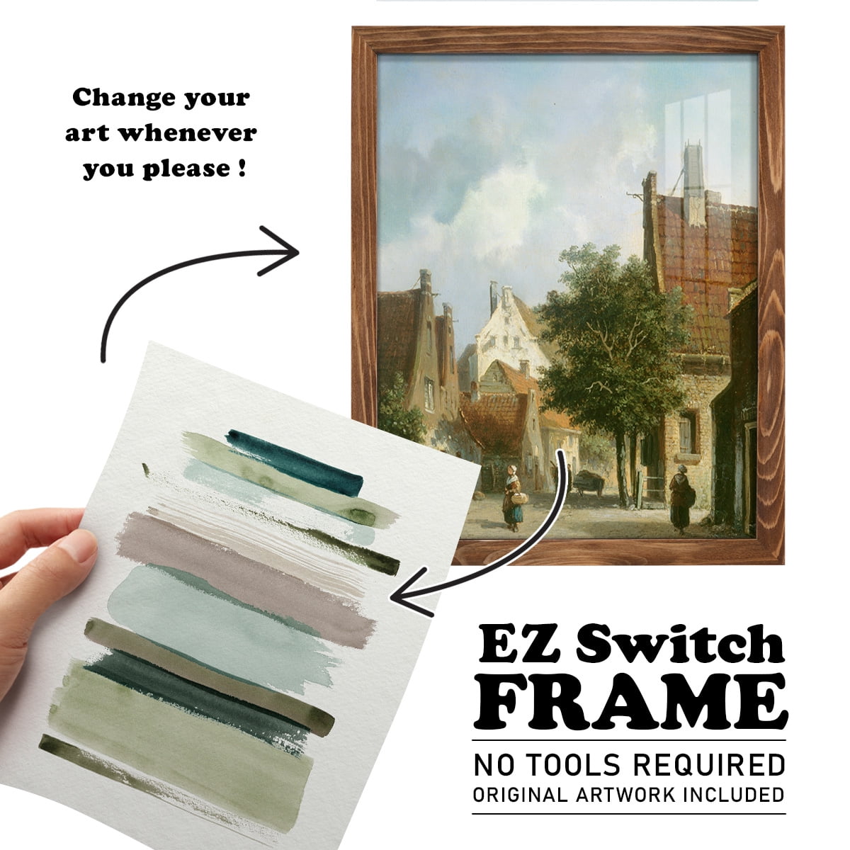 Grass Stains I - Framed Print w/glass - Walnut