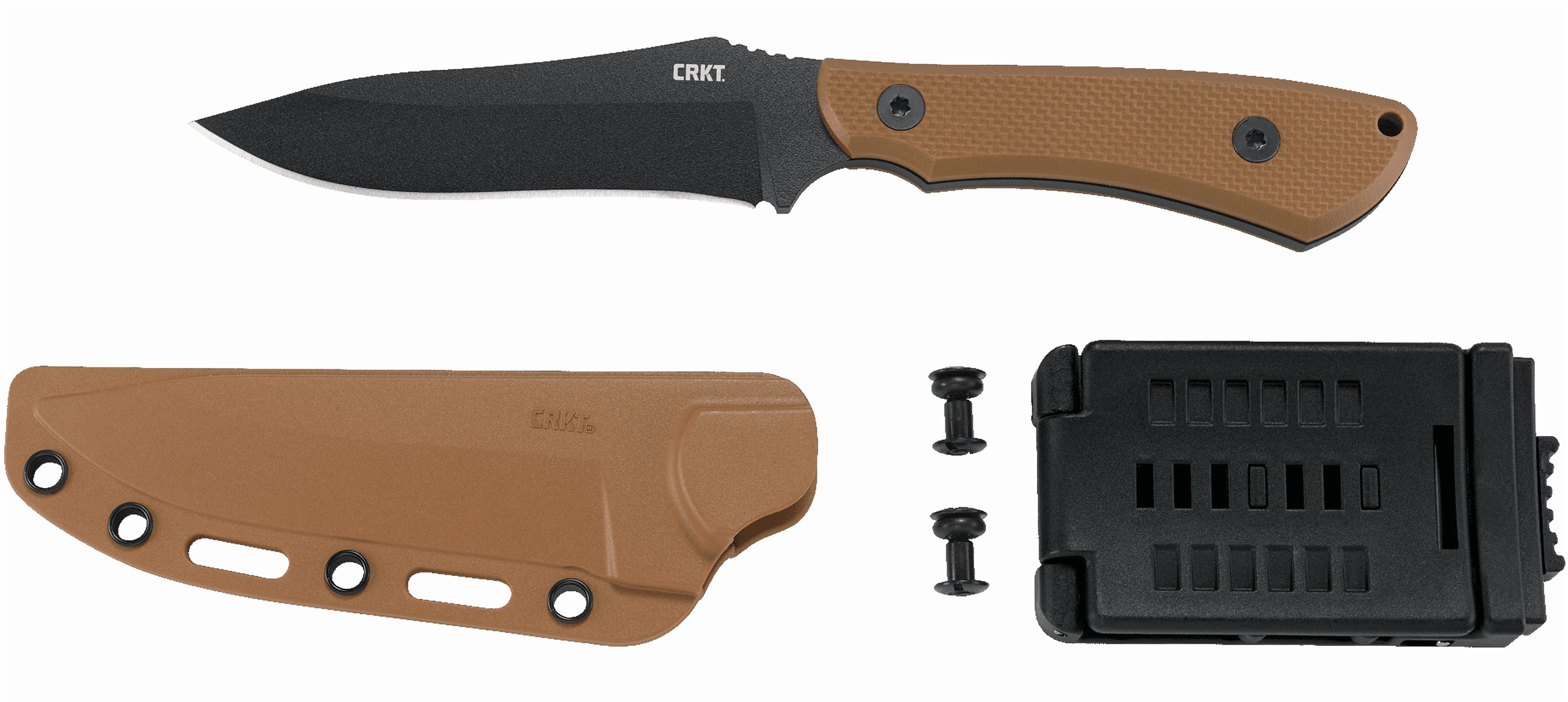 CRKT Ramadi Fixed Blade Knife with Sheath: SK-5 Plain Edge Blade, G10 Handle, 2083