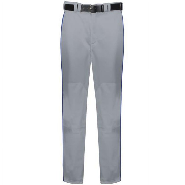 Russell R11LGM.B9R.M Adult Piped Diamond Series 2.0 Baseball Pant, Baseball Gray & Royal - Medium