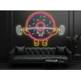 thumbnail image 2 of Glowneon Donut Lift The Weight Neon Sign , Bakery Shop Wall Art Decor, 2 of 4