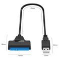 thumbnail image 3 of SATA 3 Cable Sata to USB Adapter 6Gbps for 2.5 Inches External SSD HDD Hard Drive 22 Pin Sata III Cable,USB 2.0,20cm Workhe, 3 of 9