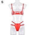 thumbnail image 1 of Conjunto de ropa interior de sujetador, tanga erótica, encaje hueco, lencería sexy para mujer, S, rojo Kearding XX000112-02, 1 of 7