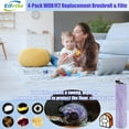thumbnail image 5 of 4-Pack WDB1F2 Replacement Brushroll & Filte Bundle for Shark WD101 WD201 WD100 WD200 AW201 WD200C WD201C WD101C HydroVac XL 3-in-1 vacuum cleaner, compare parts WDB1, WDB2, WDFF1, WDFF2, WDB1F2, 5 of 7