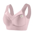thumbnail image 1 of ManxiVoo Wireless Comfort Bras Full Coverage Minimizer with Adjustable Straps and Side Support for Everyday Wear Smooth T-Shirt Design XXXXXXXXL Size Pink, 1 of 7