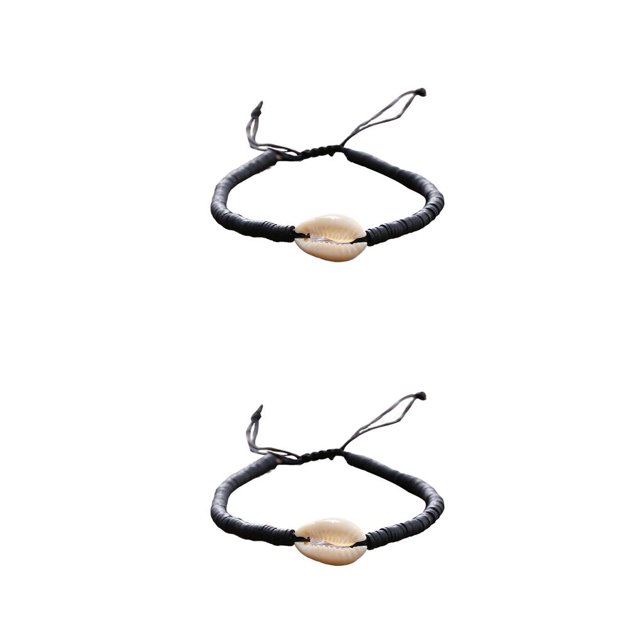 Minnieouse 1 juego de pulseras trenzadas, de concha hecha a mano ajustable bohemia, conjuntos de joyería hechos a mano coloridos para el vestido Type2 NO2