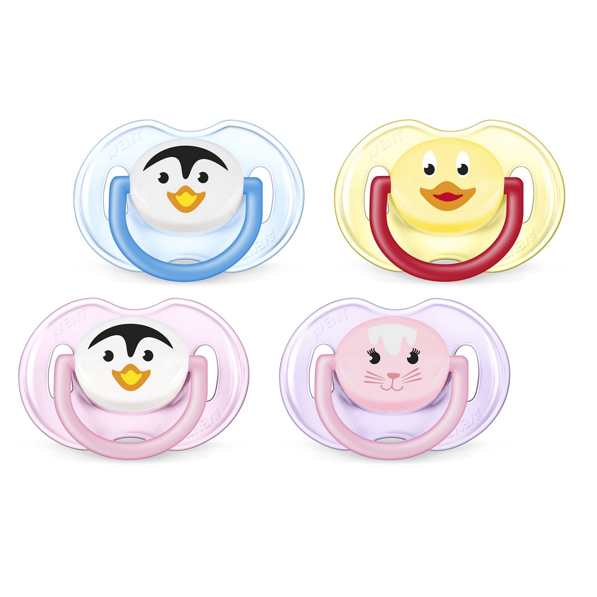 AVENT Baby Boys Girls Orthodontic Soother Dummy Pack of 2 Animals 0-6 Months