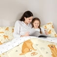 thumbnail image 5 of Homewish Golden Retriever Animal 7-Piece Twin Bedding,Dog Paws Bone Bedding Comforter Set,Yellow,Reversible, 5 of 8