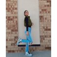 thumbnail image 4 of Women Cropped Puffer Vest Stand Collar Sleeveless Zip Up Padded Gilet Outerwear, 4 of 6