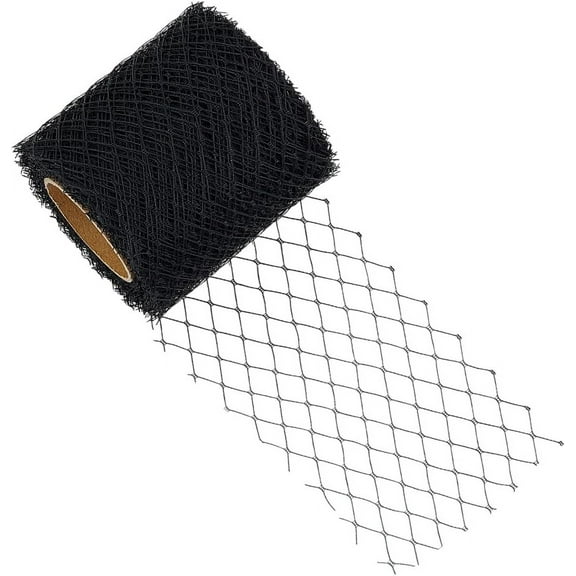 25 Yards Birdcage Veil Millinery Netting Bridal Wedding Veil Net for Women and Bride's Headdress Veil Making Black