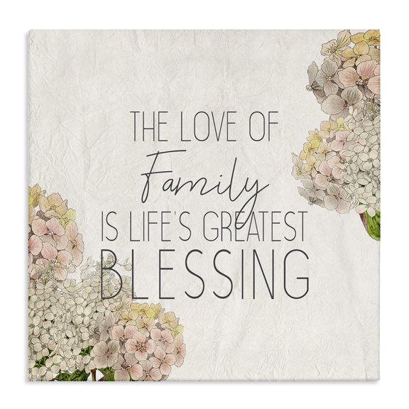 Stupell Industries Shabby Chic Love Of Family Religious Flower Canvas Art, 17 x 17, by Kim Allen
