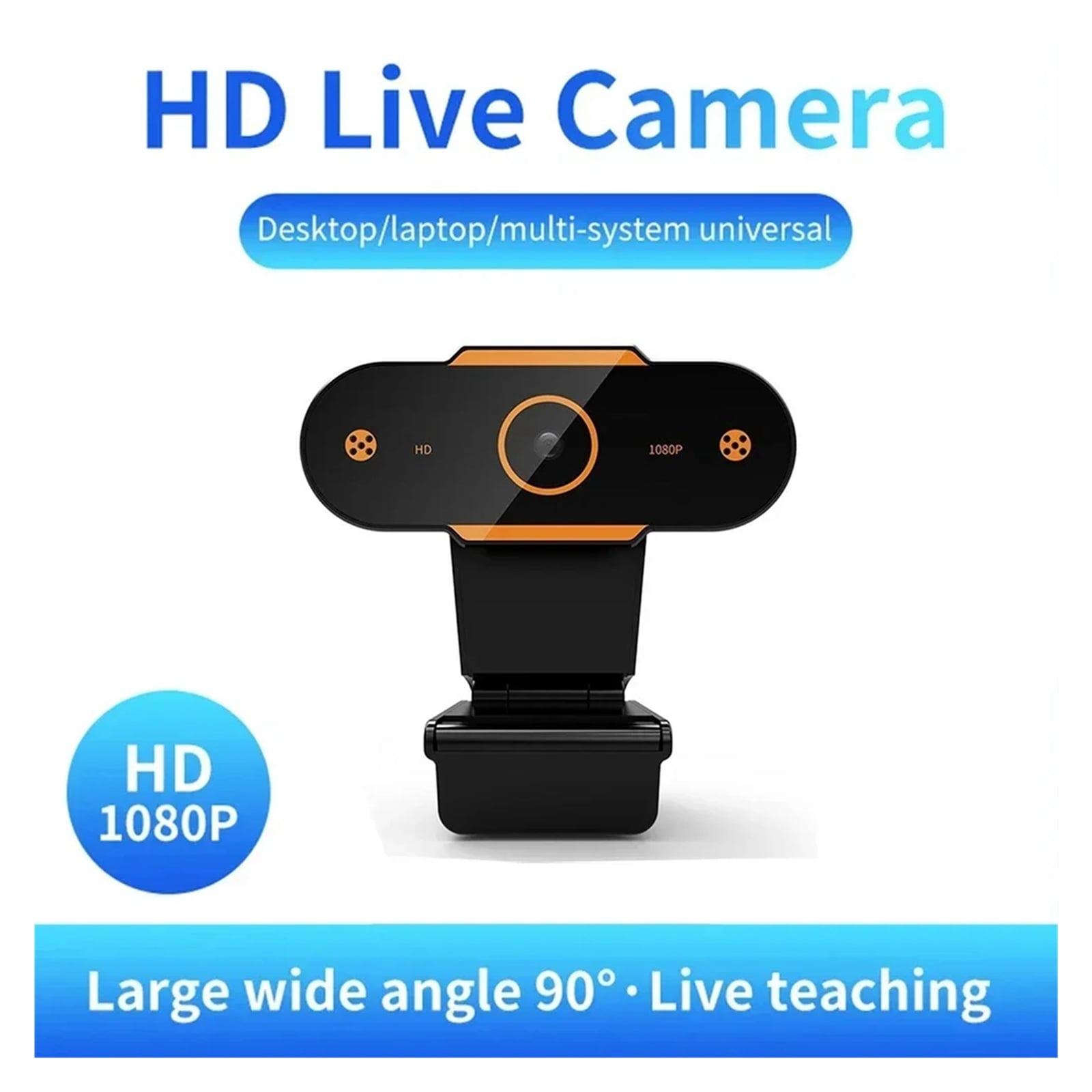 1080P HD Webcam Camera Auto  Webcam CMOS USB Computer PC Camera with Mic for Video Calling Network Teaching Office Meeting