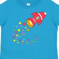 thumbnail image 4 of Inktastic Valentine's Day Rocket Ship with Hearts Boys or Girls Toddler T-Shirt, 4 of 5