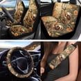 thumbnail image 2 of Jeiento Sloth Front Back Seat Covers for Car Steering Wheel Cover Seatbelt Strap Pads Floral Trash Bin Car Air Vent Holder Cup Coasters Keychain 12 PCS Interior Auto Accessory, 2 of 7