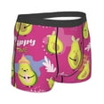 thumbnail image 4 of Uemuo Pink Green Avocado Pattern Men's Boxer Briefs,Trunk Anti-Chafing,Comfortable, Durable, and Stylish Underwear-Small, 4 of 9
