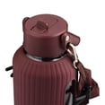 thumbnail image 3 of Mary Lawless Lee x TAL 32oz Glass Vista Water Bottle with Ribbed Sleeve and Strap, Oxblood, 3 of 8