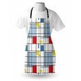 thumbnail image 4 of Geometric Apron, Abstract Pattern in the Style of Suprematism Art Quadratic Striped Grid Design, Unisex Kitchen Bib with Adjustable Neck for Cooking Gardening, Adult Size, Multicolor, by Ambesonne, 4 of 4