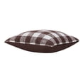 thumbnail image 4 of My Texas House 18" x 18" Brown Textured Plaid Decorative Pillow Cover, 4 of 6