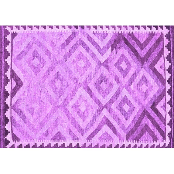 Ahgly Company Indoor Rectangle Southwestern Purple Country Area Rugs, 2' x 3'