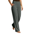 thumbnail image 2 of Wensltd Women Sweat Pants High Waisted Wide Leg Pants Casual Loose Comfy Trousers With Pockets For Yoga Work Daily Wear, 2 of 9