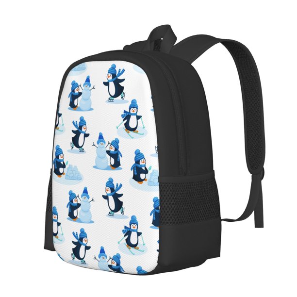 Balery Penguin Winter Fun Mochila para hombre y mujer - Tela Oxford 600D resistente - Gran capacidad, resistente al agua, ideal para la escuela, viajes y senderismo