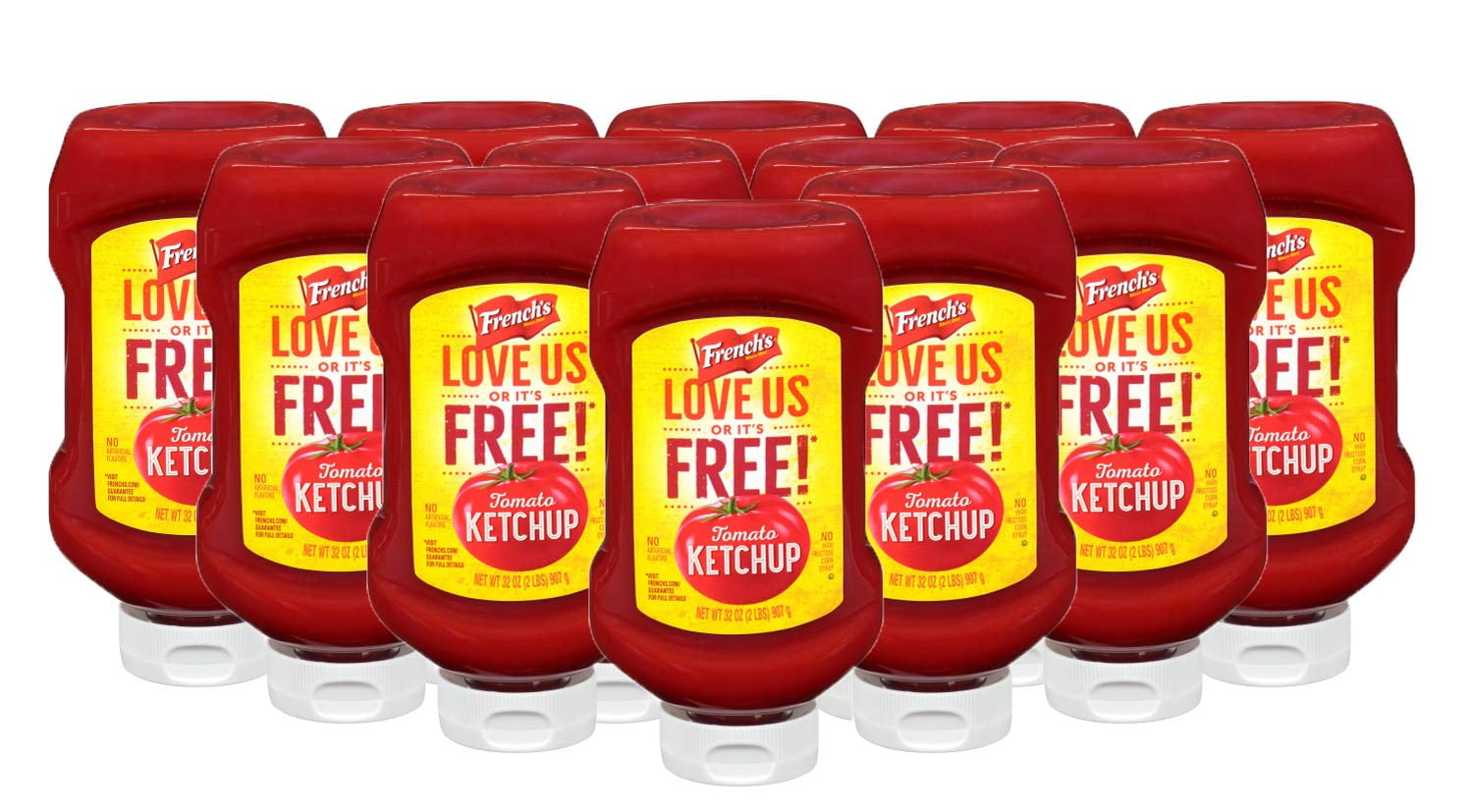 Frenchs Tomato Ketchup, Gluten Free, No High Fructose Corn Syrup 32oz, Squeezable Bottle 12 Pack - Walmart.com - Walmart.com Frenchs Tomato Ketchup, Gluten Free, No High Fructose Corn Syrup 32oz, Squeezable Bottle 12 Pack - Walmart.com - Walmart.com