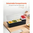 thumbnail image 3 of KFFKFF Cool Condiment Holder, Quad-Section Ice-Preserved Condiment Storage Unit, Cool Garnish Tray Bar Organizer with Cover, Ideal for Bartending, Taco, Fruit Serving, Household & Eatery Essentials, 3 of 9