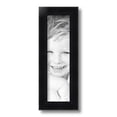 thumbnail image 2 of ArtToFrames 4" x 14" Satin Black Double Step Lip Picture Frame, 4x14 inch Black Wood Poster Frame (WOM-1418), 2 of 7