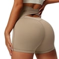 thumbnail image 3 of Pantalones ajustados de yoga y fitness de cintura alta para mujer - Poliéster, correa trasera en la cintura, color liso - S-XL, 3 of 6