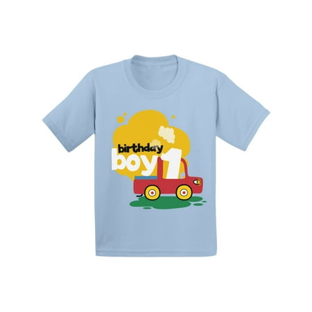 Awkward Styles Birthday Boy Infant Shirt Toy Truck Tshirt for Baby 1st Birthday Party Truck Gifts for 1 Year Old Baby Boy First Birthday Party Outfit Birthday Shirt for Baby Boy Truck Themed (Best Present For One Year Old Boy)