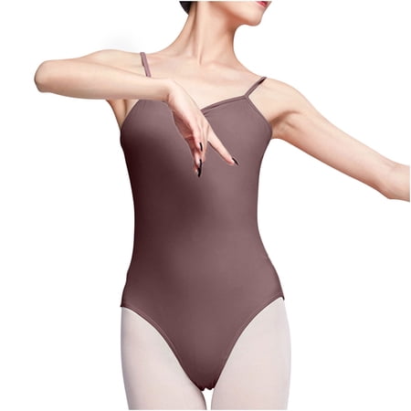 Tauxra Leotard for Women Backless Suspender Dance Suit with 4-Way Stretch for Ballet Gymnastics Practice and Halloween Costume
